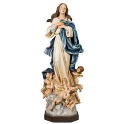 Virgen Inmaculada - Imagen en talla de madera...