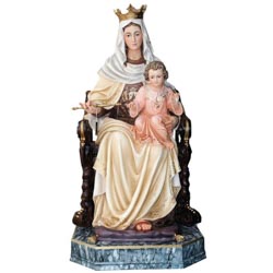 Virgen del Carmen (sentada) - Imagen en pasta...