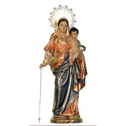 Virgen del Rosario - Imagen en pasta de mader...