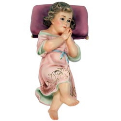Virgen Nia recostada - Imagen en pasta de ma...