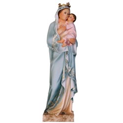 Virgen con el Nio - Imagen en pasta de mader...