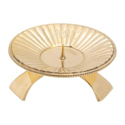 Candelero de 3 pies en latn dorado Dimetro ...