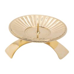 Candelero de 3 pies en latn dorado Dimetro ...