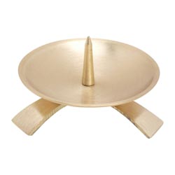 Candelero de 3 pies en latn dorado mate Diam...