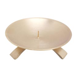 Candelero de 3 pies en latn dorado mate Diam...