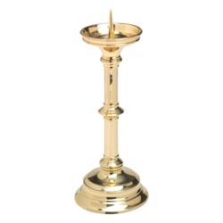 Candelero alto en latn dorado Altura 55 cm