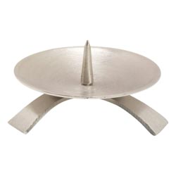 Candelero de 3 pies en metal plateado Dimetr...