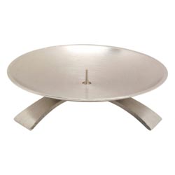 Candelero de 3 pies en metal plateado Dimetr...