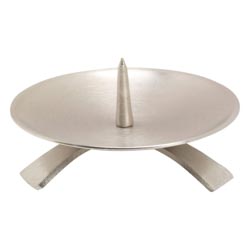 Candelero de 3 pies en metal plateado Dimetr...