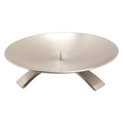 Candelero de 3 pies en metal plateado Dimetr...