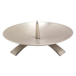 Candelero de 3 pies en metal plateado Dimetr...