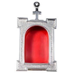 Relicario de muro rectangular con arco interi...