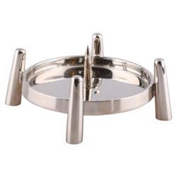 Candelero niquelado de 4 patas Dimetro 10 cm...