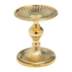Candelero en latn dorado Altura 12 cm Base d...