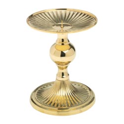 Candelero en latn dorado Altura 15 cm Base d...