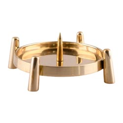 Candelero de altar en latn dorado Dimetro 1...