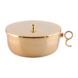 Copn apilable en latn chapado en oro con ac...