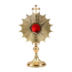 Relicario de mesa con resplandor radial