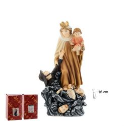 Imagen de la Virgen del Carmen de 16 cm de al...