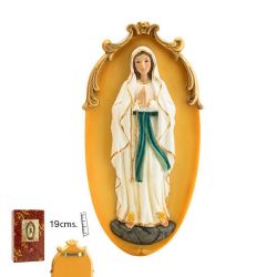 Imagen en relieve de la Virgen de Lourdes de ...