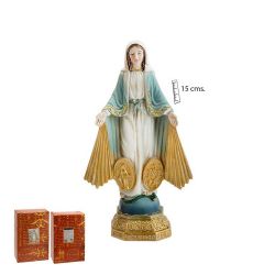 Imagen de la Virgen Milagrosa de 15 cm de alt...