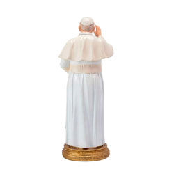 Imagen del Papa Francisco en resina de polis...
