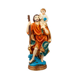 Imagen de San Cristbal en resina de poliste...