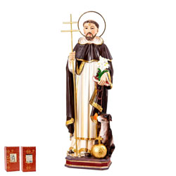 Imagen de Santo Domingo de Guzmn en resina d...