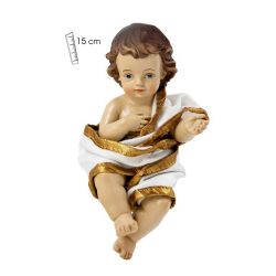 Nio jesus ropa crema 15 cm