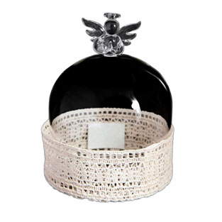 Campana ngel base ganchillo crema. Precio po...