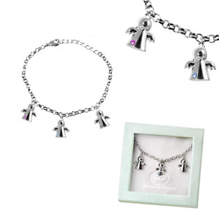 Pulsera 3 ngeles Colgando
