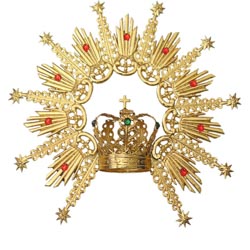 Corona 4 cm dimetro. Bao de oro