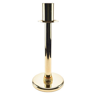 Candelero clsico en metal dorado de 60 cm