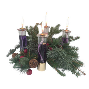 Candelero de Adviento para cera lquida con b...