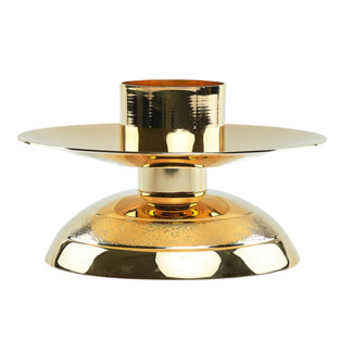 Candelero en latn dorado de Diam. 15 cm