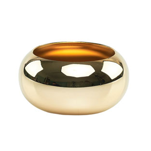 Candelero en metal dorado Diam. 12 cm para ve...