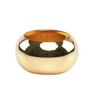 Candelero en metal dorado Diam. 8 cm para vel...
