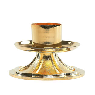 Candelero en fundicin dorado Diam. 8,5 cm pa...