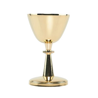 Calicito de diseo clsico con acabado dorado