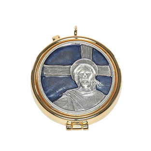 Portaviticos dorado con esmalte , Ecce Homo