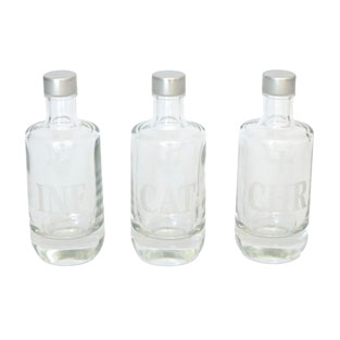 Set de botellitas cilndricas para santos le...
