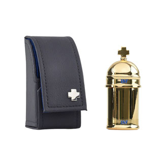 Estuche con una jarrita dorada para santos l...
