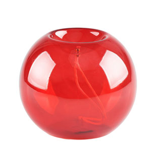 Cera liquida en cristal rojo Diam. 16 Cm