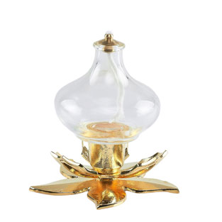 Vela aceite ref. 1057 sobre flor con loto