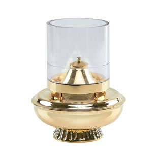 Vela aceite dorada cristal blanco dimetro. 1...