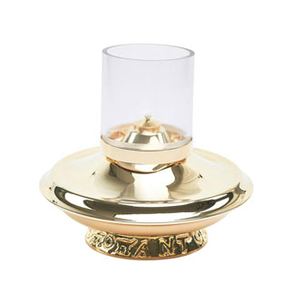 Vela aceite dorada cristal blanco dimetro. 2...