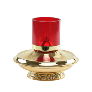 Vela aceite dorada cristal Rojo dimetro. 20