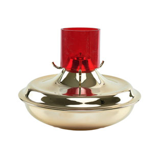 Vela aceite dorada cristal Rojo dimetro. 25 ...