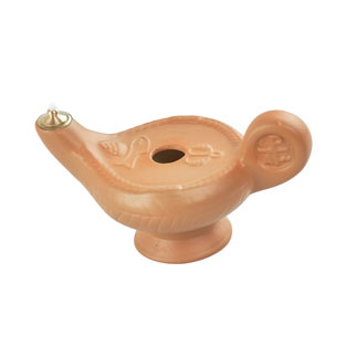 Vela aceite porcelana decorada - color terrac...