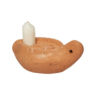 Vela aceite en terracota 10,5x6 cm